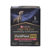 A Box of 30 Sachets of Pro Plan Veterinary Supplements FortiFlora Synbiotic Action Canine Health Supplement.