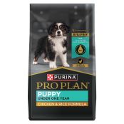 Bag of Purina Pro Plan Puppy chicken and rice dry dog food